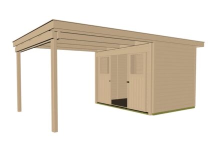 Abri de Jardin AGIUILHA 5,00 x 2,99 avec Extension