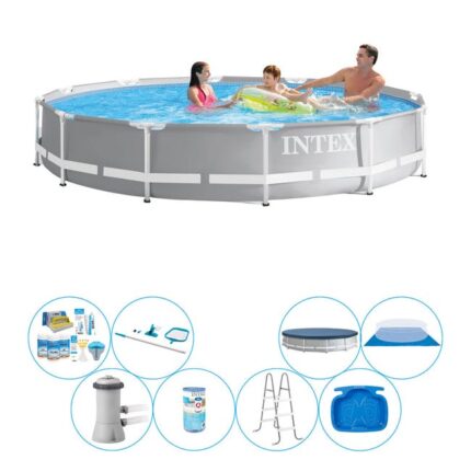 Bundle de piscine - Intex Prism Frame Ronde 366x76 cm