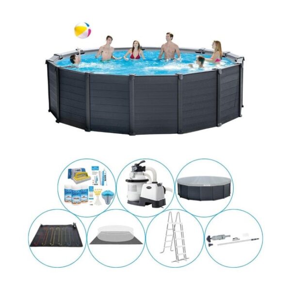 Deal de piscine - Intex Graphite Grey Ronde 478x124 cm