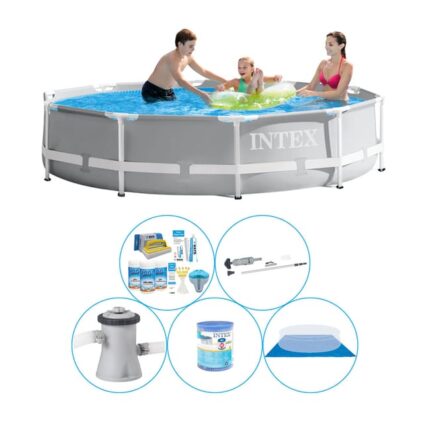 Intex Prism Frame Ronde 305x76 cm - 6 pièces - Piscine avec des accessoires