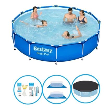 Bestway Piscine Steel Pro 366x76 cm - Avec des accessoires