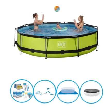 EXIT Piscine Lime - Frame Pool ø360x76cm - Paquet complet