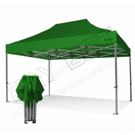 Barnum Pliant 4X6 RAY BOT Vert Aluminium 55mm Top Sans LATÉRALES. Tissu enduit de PVC à 500gr/m² étanche et hydrofuge
