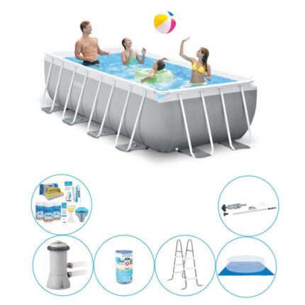 Piscine avec des accessoires - 6 pièces - Intex Easy Set Rectangulaire 400x200x100 cm