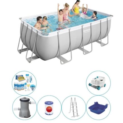 Super Set de piscine - Bestway Power Steel 412x201x122 cm - Avec pompe de filtrage