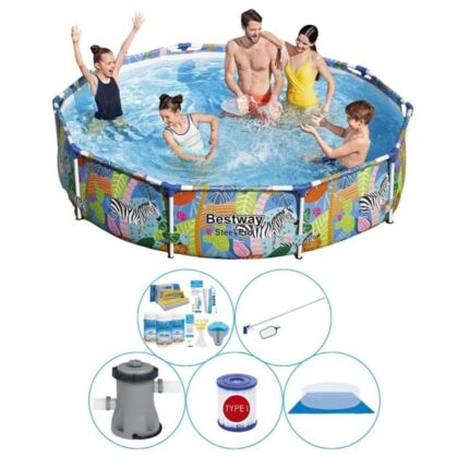 Bestway Steel Pro Édition d'animal Ronde 305x66 cm - Piscine plus des accessoires