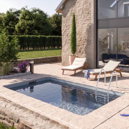 Piscine panneaux enterrée avec filtration, L.4 x l.2.5 x 1.5m BWT MYPOOL
