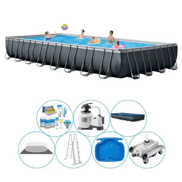 Bundle de piscine - Intex Ultra XTR Frame Rectangulaire 975x488x132 cm