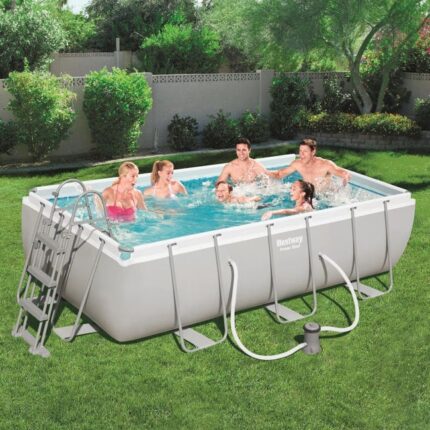 Jeu de piscine rectangulaire Power Steel 404x201x100 cm 56441 Bestway