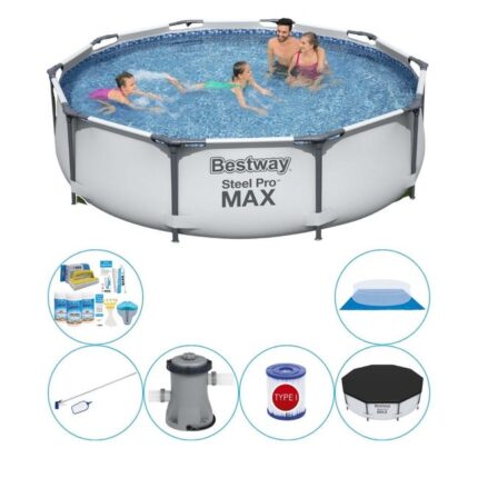 Bestway Steel Pro MAX Ronde 305x76 cm - Piscine plus des accessoires