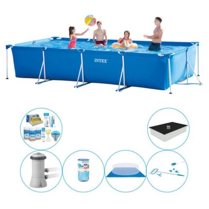 Set de piscine combinée - Intex Frame Pool 450x220x84 cm