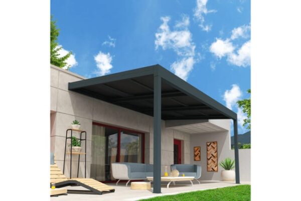 Pergola solaire ENERGY Gris anthracite 3,613x4,668m 3200W
