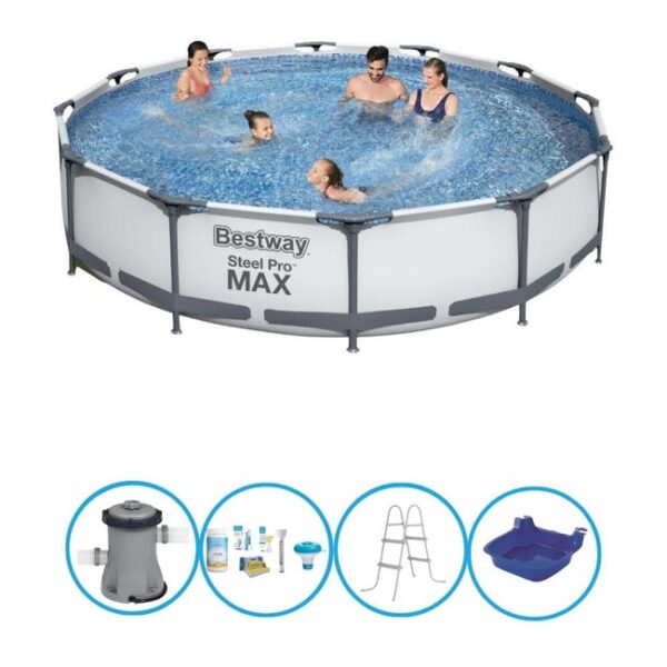 Bestway Piscine Steel Pro MAX - Avec accessoires - 366x76 cm
