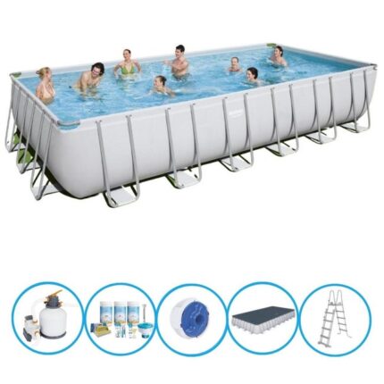Bestway Piscine Power Steel - Forfait Piscine - 732x366x132 cm
