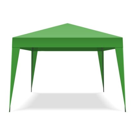 Gazebo Pliable 3x3 Accordéon Pliable Automatique Tente De Marché Avec Sac Couleur Vert
