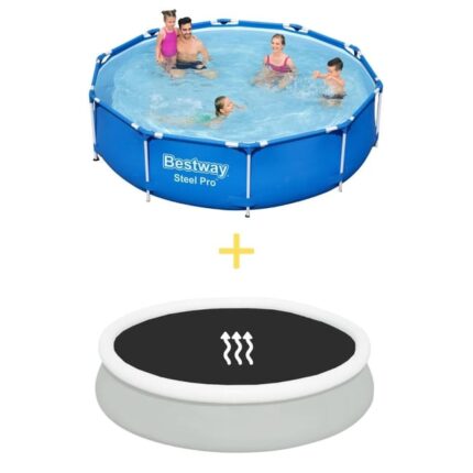 Bestway Piscine - Steel Pro - 300 x 76 cm - Avec Tapis Solaire