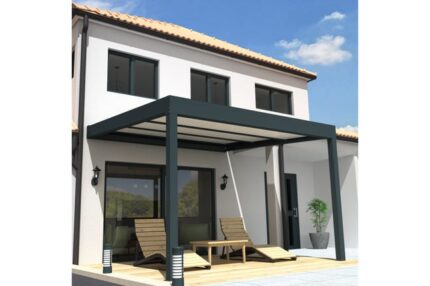 Pergola isotoit® CONFORT rétractable Gris anthracite 3,50x4,10m