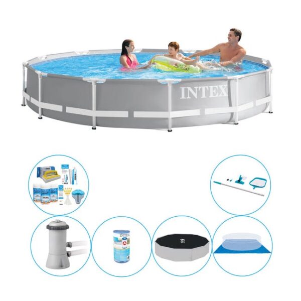 Intex Prism Frame Ronde 366x76 cm - Offre combi de piscine