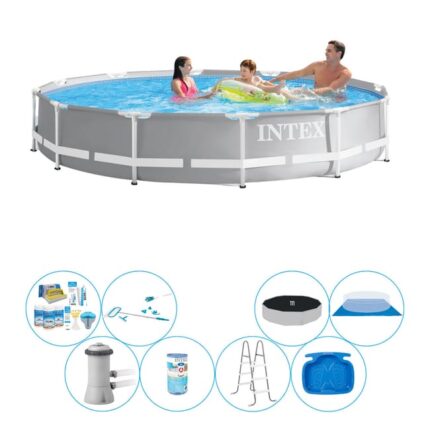 Deal de piscine Deluxe - Intex Prism Frame Ronde 366x76 cm