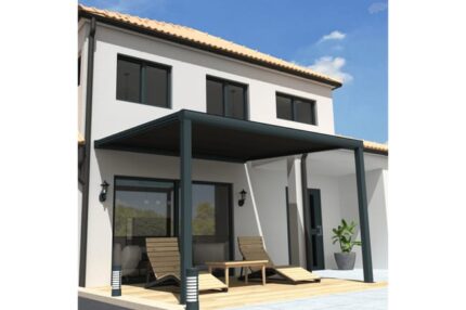 Pergola toile SUNLIGHT Gris anthracite - Gris anthracite 4,00x3,50m
