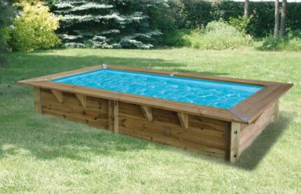 Piscine bois Azura UBBINK, rectangulaire, L.3.5 x l.2 x H.0.71 m