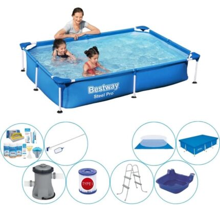 Bestway Steel Pro Rectangulaire 221x150x43 cm - Piscine Super Deal