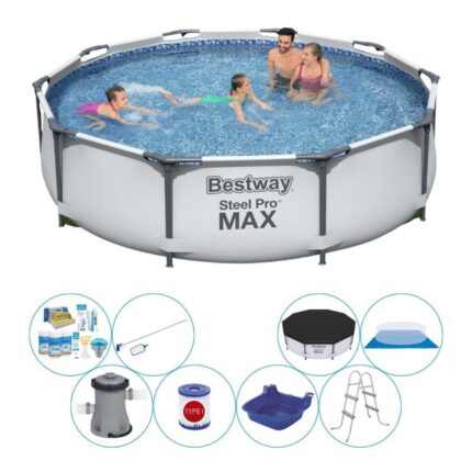 Piscine Super Deal - Bestway Steel Pro MAX Ronde 305x76 cm