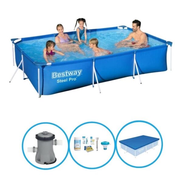 Bestway Piscine Steel Pro - Forfait Piscine - 300x201x66 cm