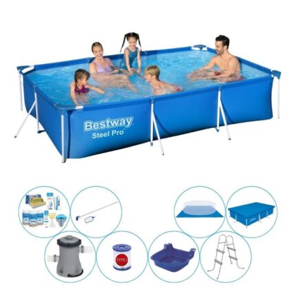 Piscine Super Deal - Bestway Steel Pro Rectangulaire 300x201x66 cm