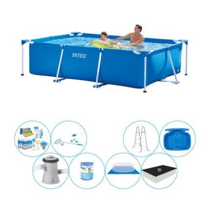Intex Frame Pool Rectangulaire 260x160x65 cm - Deal de piscine Deluxe