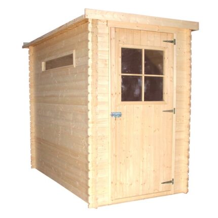 Abri de jardin en bois TIMBELA M306 - Stockage extérieur l239xL144xH198 cm/2.63 m2 - Petit abri à outils, Local à vélos
