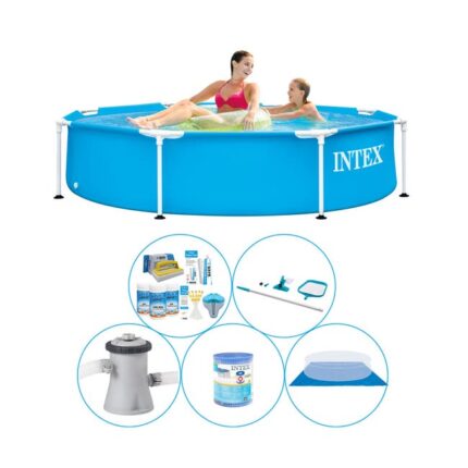 Intex Metal Frame Ronde 244x51 cm - 6 pièces - Offre combinée de piscine