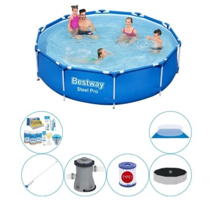 Super Set de piscine - Bestway Steel Pro Rectangulaire 305x76 cm
