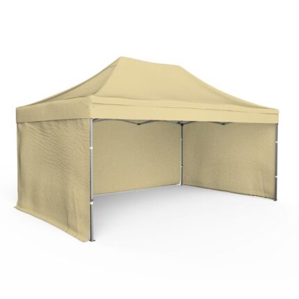 Tente pliante Barnum Aluminium 300x450cm - Ivoire + 3 murs offerts