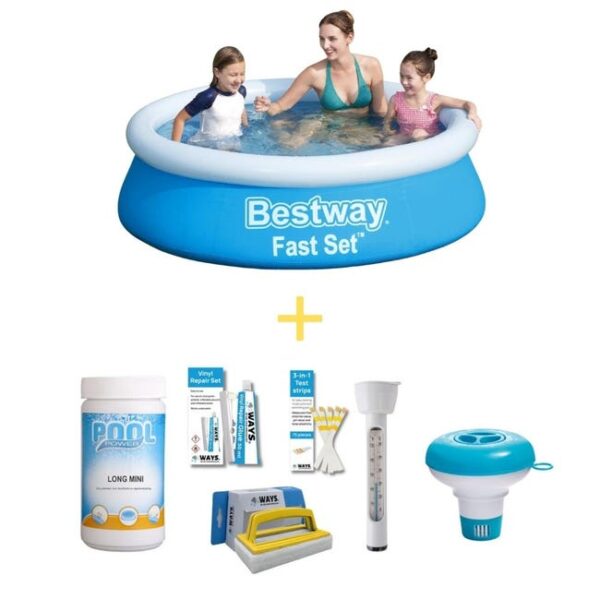 Bestway Piscine - Fast Set - 183 x 51 cm - Avec WAYS Kit d'entretien
