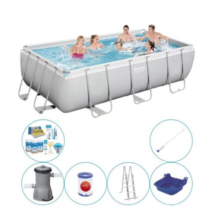 Paquet Confort de la piscine - Bestway Power Steel 404x201x100 cm - Avec pompe de filtrage