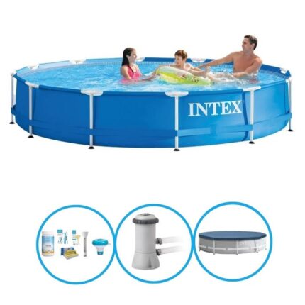 Intex Piscine Metal Frame - Forfait Piscine - 366x76 cm