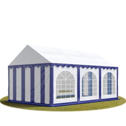 3x6 m tente de réception Barnum, PVC 750, H. 2 m, bleu-blanc