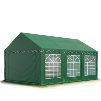 3x6 m tente de réception Barnum, PVC 700, H. 2 m, vert foncé