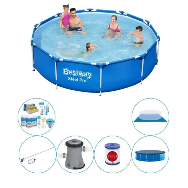 Piscine plus des accessoires - Bestway Steel Pro Rectangulaire 305x76 cm