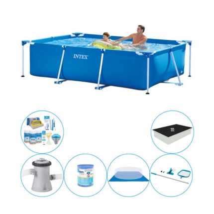 Intex Frame Pool Rectangulaire 260x160x65 cm - Offre combi de piscine