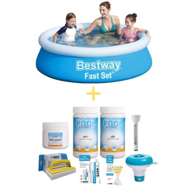 Bestway Piscine - Fast Set - 183 x 51 cm - Avec Kit d'entretien Small