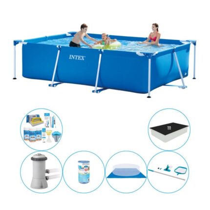 Intex Frame Pool Rectangulaire 300x200x75 cm - Offre combi de piscine