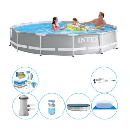 Piscine avec des accessoires - Intex Prism Frame Ronde 366x76 cm