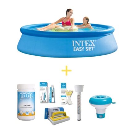 Intex Piscine - Easy Set - 244 x 61 cm - Avec WAYS Pack d'entretien piscine