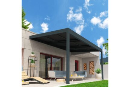 Pergola solaire ENERGY Gris anthracite 5,380x5,798m 6000W + LED