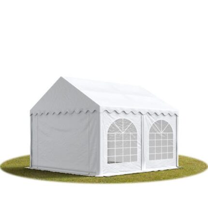 3x5 m tente de réception Barnum, PVC 750, anti-feu, H. 2 m, blanc