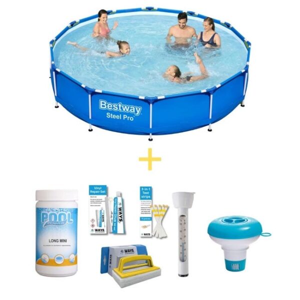 Bestway Piscine - Steel Pro - 366 x 76 cm - Avec WAYS Kit d'entretien