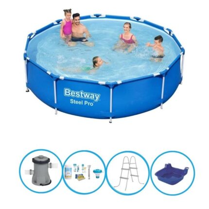 Bestway Piscine Steel Pro - Avec accessoires - 305x76 cm