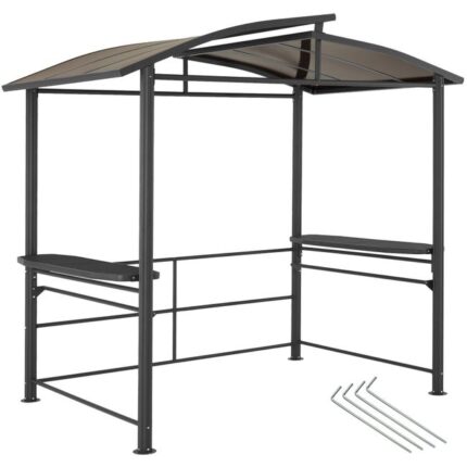 Tectake Abri pour barbecue Asado 2,4x1,5x2,34m